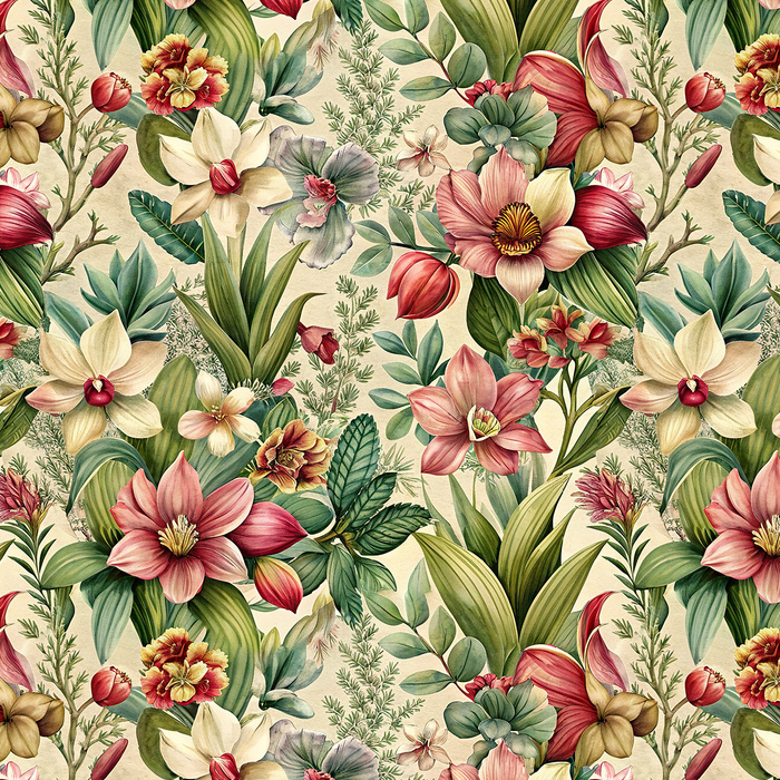 Flowers wz. 66 - lycra 300g