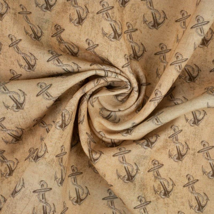 ANCHORS pat. 2 (SEA ABYSS) - Waterproof woven fabric