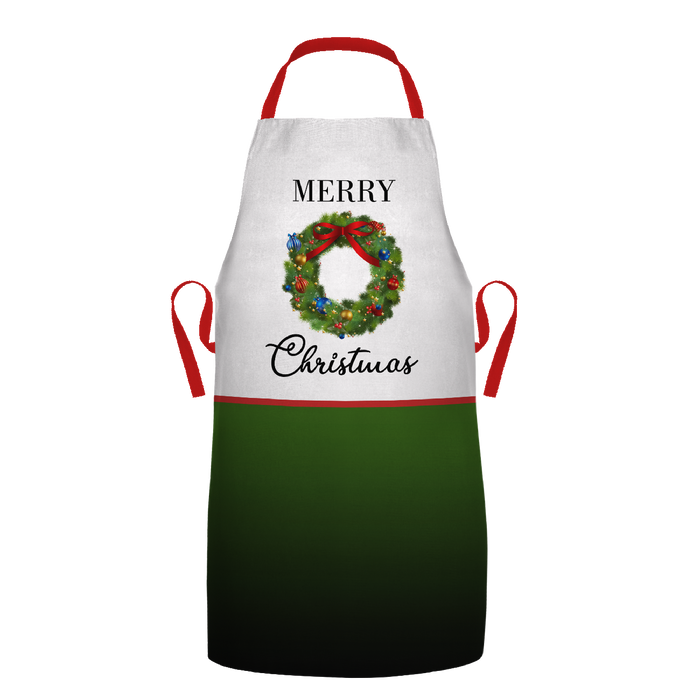 Vánoční Zástěra - MERRY CHRISTMAS / věnec