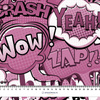 COMIC BOOK (pink) - looped knit fabric