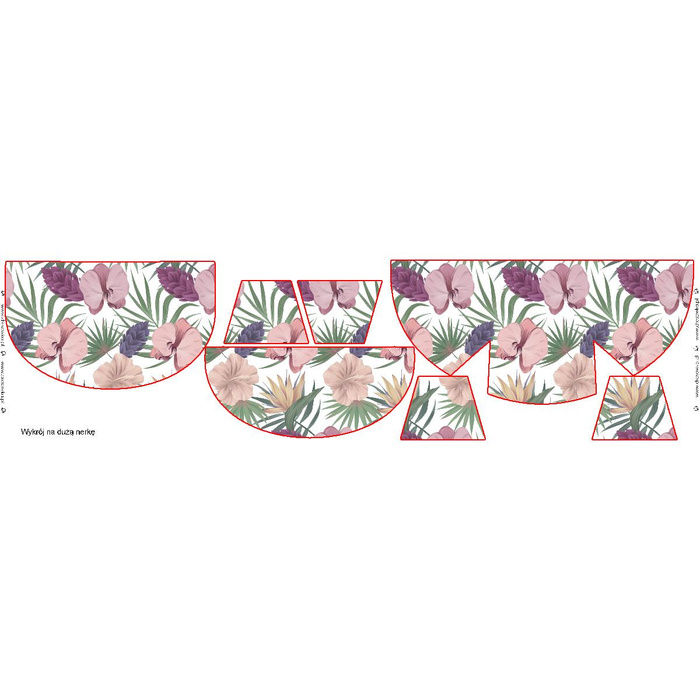 HIP BAG - EXOTIC PLANTS / white - big