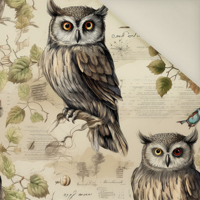PASTEL BIRDS WZ. 4 (EULEN) - Polster- Velours