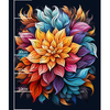 BOUQUET OF FLOWERS WZ.6 - panel (60cm x 50cm)- single jersey s elastanem ITY