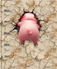 ANIMALS CRACKED wz.5 (piggy2) - panel (60cm x 50cm) teplákovina