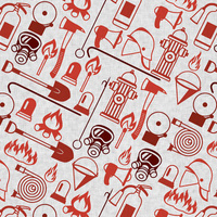 FIRE BRIGADE (HOBBIES AND JOBS) - red / acid - single jersey with elastane