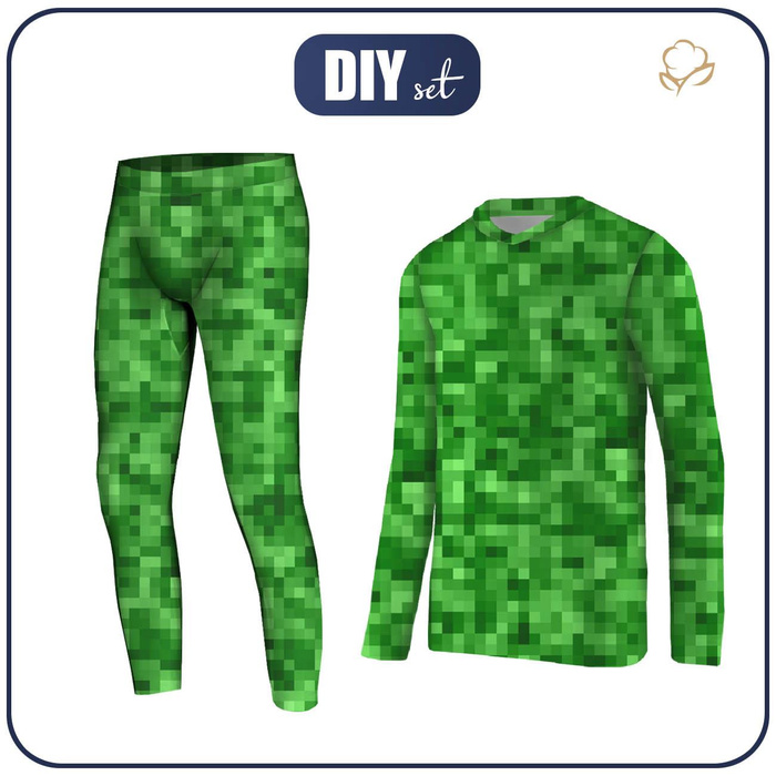 THERMO JUNGS SET (LUCAS) - PIXEL MS.2 / grün - Nähset 128