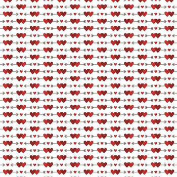 ARROWS AND HEARTS pat. 2 / white (VALENTINE'S MIX)
