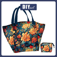 XL Tasche mit Utensilientasche 2 in 1 - VINTAGE CHINESE FLOWER MS. 4 - Nähset