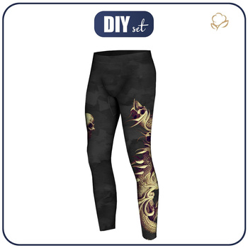 THERMO LEGGINSY MĘSKIE (JACK) - DRAGON SKULLS WZ. 2 - zestaw do uszycia