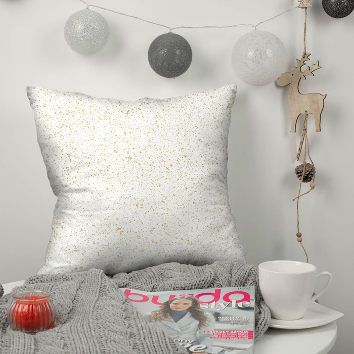 GOLDEN WINTER SKY (WHITE CHRISTMAS) - looped knit fabric