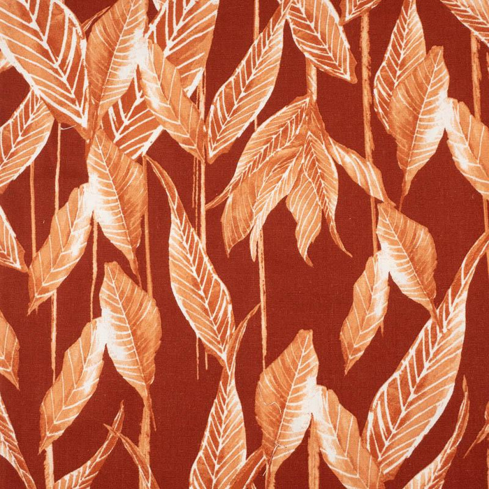 FALLING LEAVES / red - viscose + linen