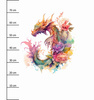 WATERCOLOR DRAGON MS. 2 - Panel (75cm x 80cm) Sommersweat