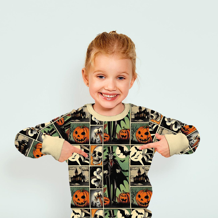 HALLOWEEN WZ. 52 - lekka dzianina drapana