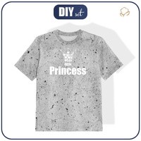 T-SHIRT DZIECIĘCY (140/146) - LITTLE PRINCESS / beton- single jersey