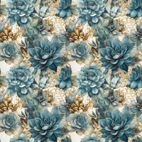 SUCCULENT PLANTS WZ. 1 - lekka dzianina drapana