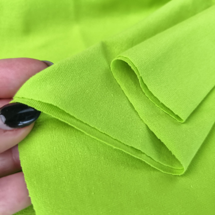 Single Jersey mit Elasthan 210g - NEON GRÜN
