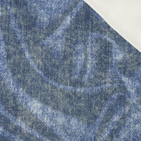 PRZECIERANY JEANS (niebieski) - Satyna