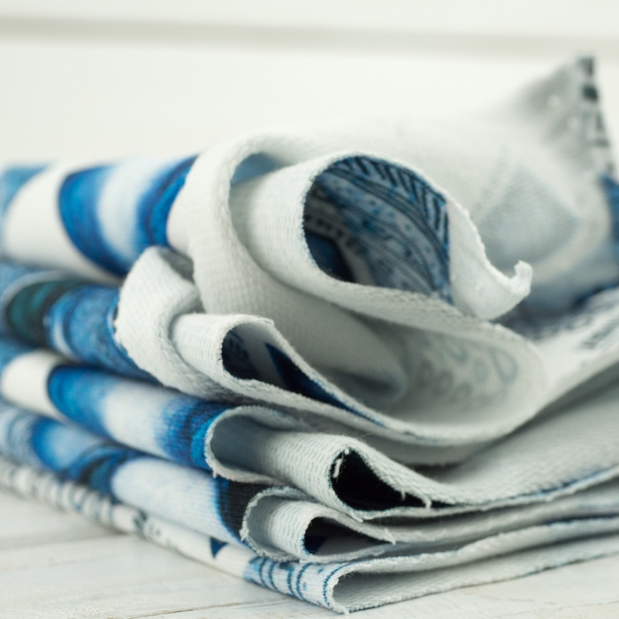 INDIE CHARME / blau - SP250 French Terry mit Elasthan