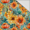 FLOWERS PAPAYA ORANGE WZ. 13 - Viskose Jersey