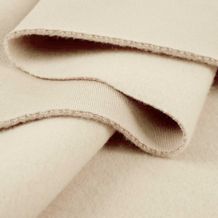 D-207 STRAW BEIGE - thick brushed sweatshirt D300