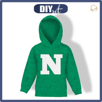 DZIECIĘCA BLUZA Z KAPTUREM (ALEX) - "N" / acid wash malachit - zestaw do uszycia