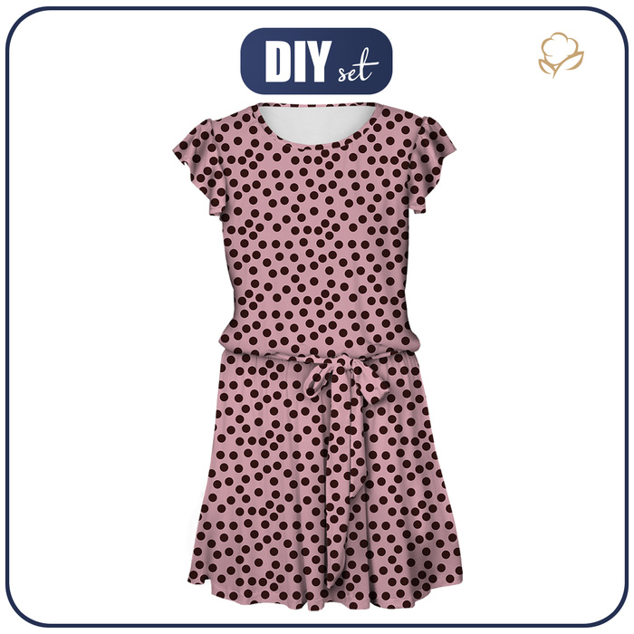 SUKIENKA "EMMA" - POLKA DOTS WZ. 9 - Jersey wiskozowy z elastanem XS