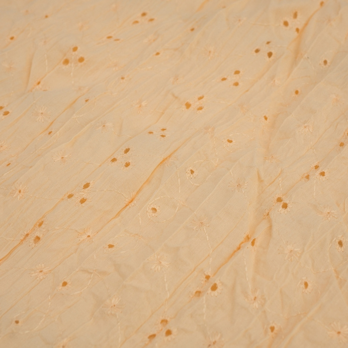 PEACH - Embroidered Crashed Batiste