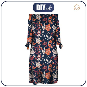 KLEID "CARMEN" - JAPANISCHER GARTEN Ms. 2 - Krepp XL