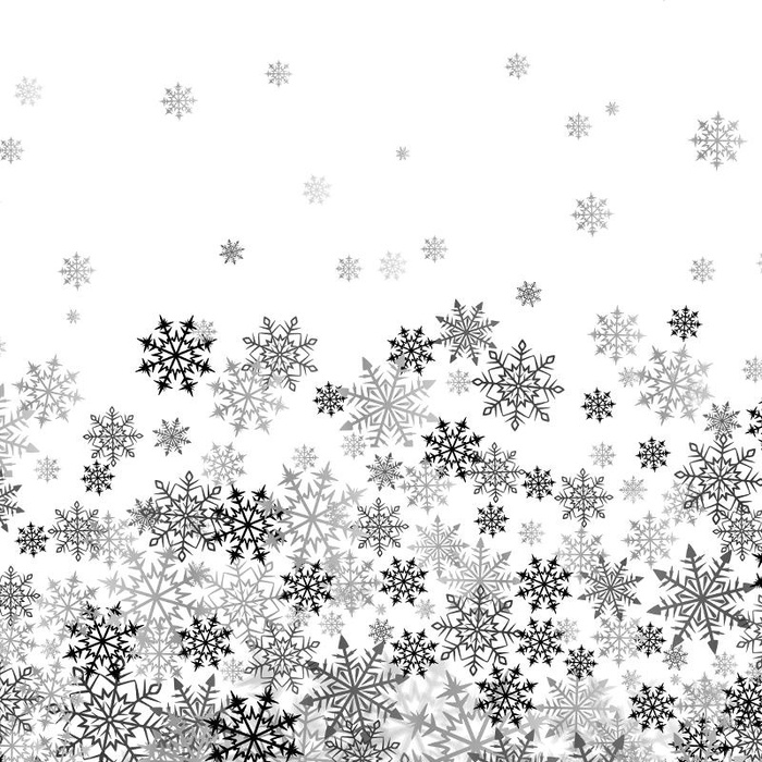 SCHNEEFLOCKEN / grau - Panel