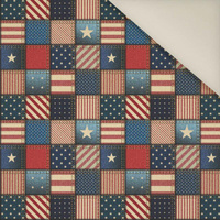 Checked USA pattern - Upholstery velour