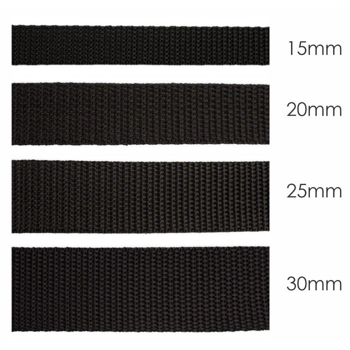 Webbing tape 30 mm - black