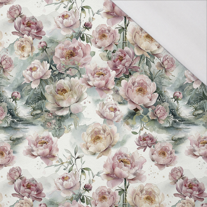 FLOWERS PANDA FAMILY - single jersey