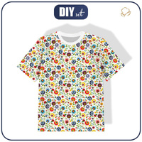 KINDER T-SHIRT- LOWICZ FOLKLORE / weiß - Single Jersey (128/134)