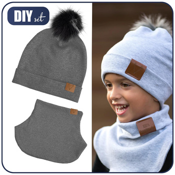 EKO MELANŻ - Zestaw do uszycia czapki i komina