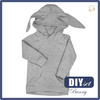 KINDER HOODIE BUNNY (PARIS) - MELANGE HELLGRAU - Nähset