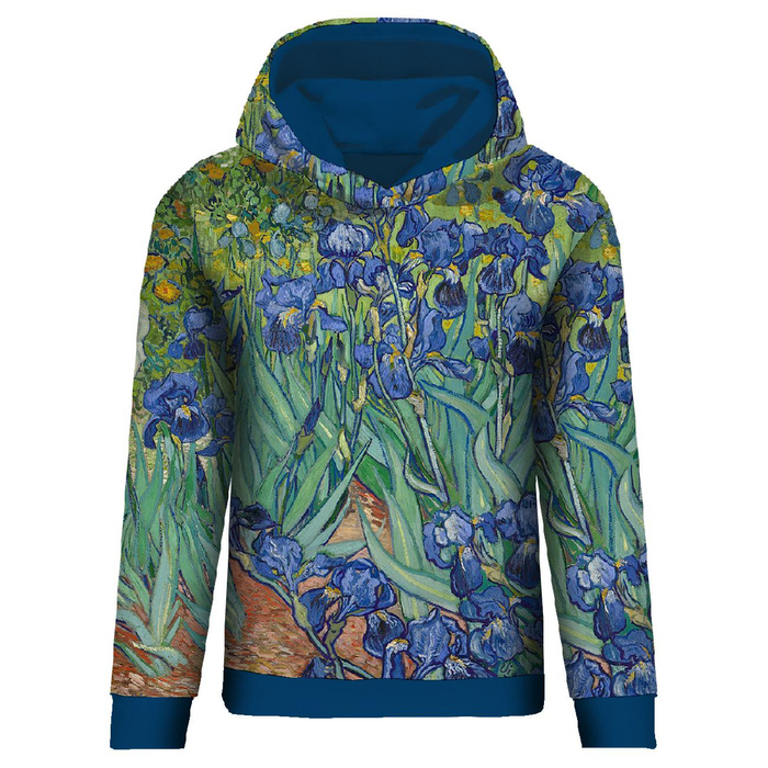BLUZA DAMSKA (POLA) CLASSIC Z KAPTUREM - IRYSY (Vincent van Gogh) - zestaw do uszycia XXXL