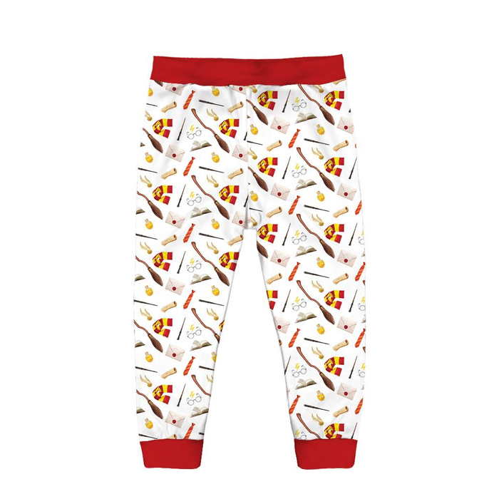 CHILDREN'S PAJAMAS " MIKI" - MAGIC WORLD pat. 2 (MAGIC SCHOOL) - Elastic cotton knit fabric (134/140)