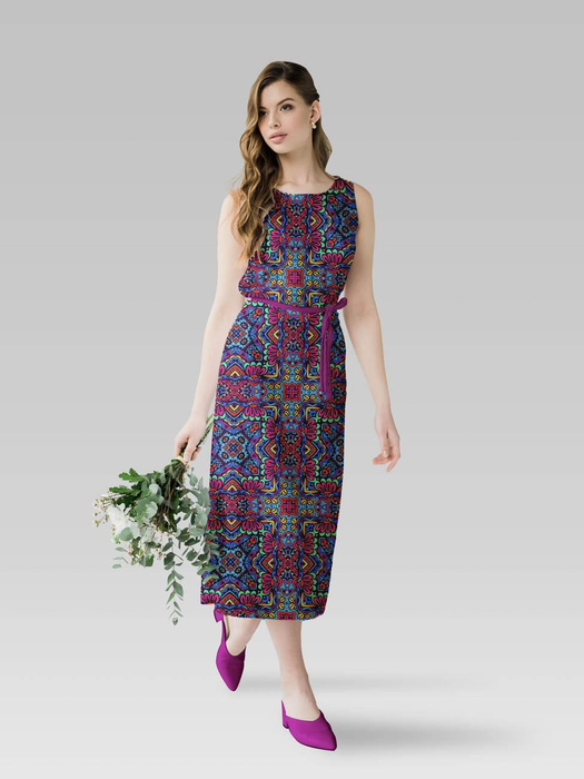 STAINED GLASS pat. 2 - brushed knitwear with elastane ITY