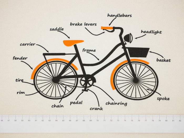 FAHRRAD / beige - Paneel, Sommersweat 