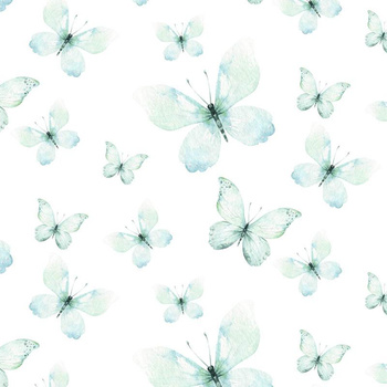 BUTTERFLIES PAT. 2 (WATER-COLOR BUTTERFLIES) - Cotton muslin