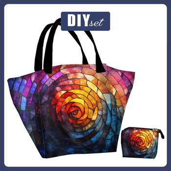 XL bag with in-bag pouch 2 in 1 - STAINED GLASS WZ.3 - sewing set