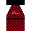 CHRISTMAS APRON - MERRY CHRISTMAS / VICHY GRID BLACK / red