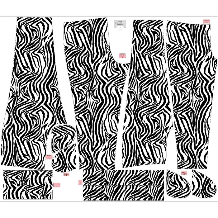 WOMEN'S JOGGERS (NOEMI) - ZEBRA / black-white - sewing set
