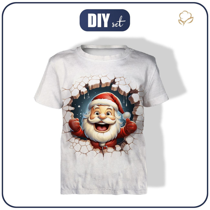 DĚTSKÉ TRIČKO - HAPPY SANTA - Sada šití (128/134)