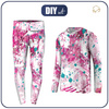 THERMO GIRL'S SET (NANCY) - PINK SPLATTER - sewing set 140