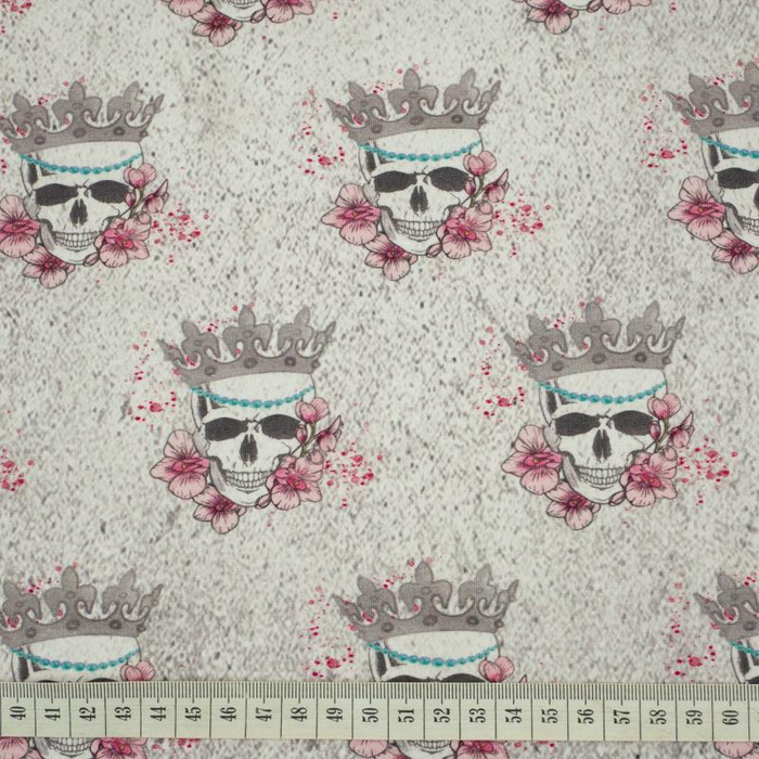 SKULL QUEEN - single jersey with elastane TE210