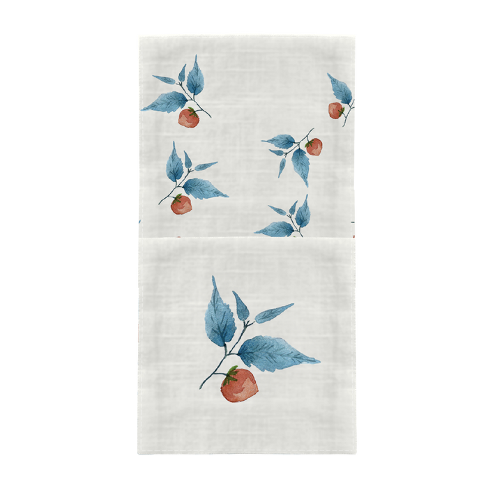NAPKINS AND RUNNER - BLUE LEAVES pat. 2 - sewing set