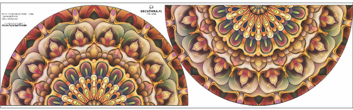 COLORFUL MANDALA m.5 - Tellerrock-Panel