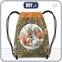 GYM BAG - HAPPY SQUIRRELS (AUTUMN IN THE FOREST) - sewing set