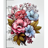 BOUQUET OF FLOWERS WZ.8 - panel (60cm x 50cm) Wintersweat angeraut mit Elastan ITY